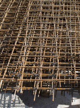 Demir çubuklar inşaat için beton çubukları güçlendirir