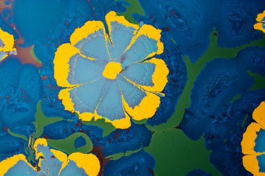 Soyut boyalı yaratıcı ebru sanat arka planı. Mermer desenli çiçek desenleri