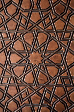 Tahtada geometrik desenli Osmanlı Türk sanatı