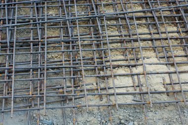 Demir çubuklar inşaat için beton çubukları güçlendirir