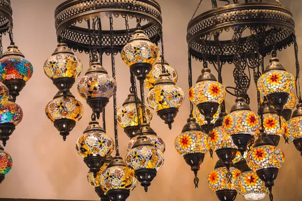 stock image Mosaic colorful Ottoman lamps  Lanterns