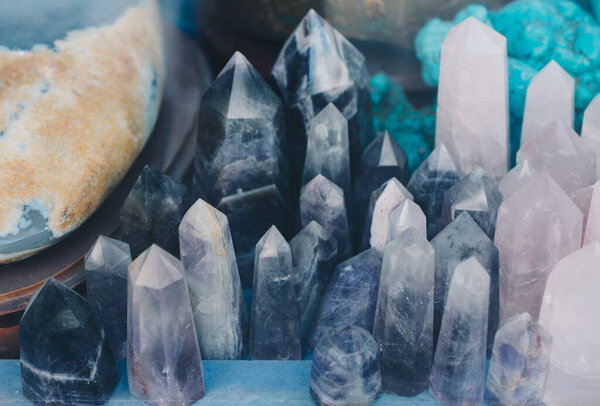 Piece of natural mineral gemstones of a certain type