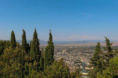 Gürcistan 'daki Tiflis' in güzel panoramik manzarası