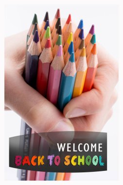 Okula dönüş, davetiye için eğitim geçmişi, terfi posteri, afiş