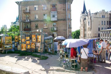 Kiev Ukrayna kökenli Andreevsky görünümünden