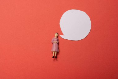 Fikir, düşünce ve konuşma için mini konuşma balonu