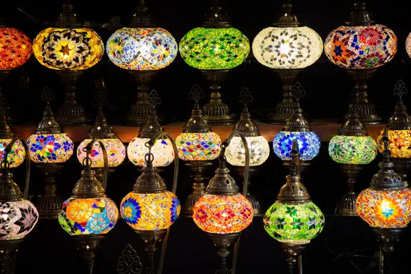 stock image Mosaic colorful Ottoman lamps  Lanterns