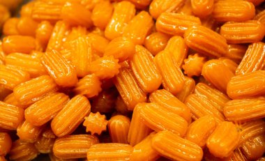 Tulumba (or Bamiyeh), popular Turkish dessert  in the Ottoman cuisine