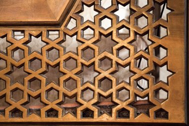 Tahtadaki geometrik desenler Osmanlı sanatı