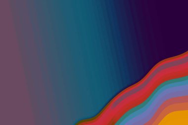 Kıvrımlı kıvrımlı renklerle modern yumuşak eğimli