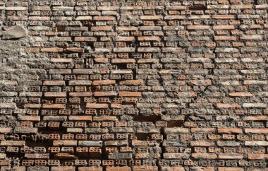 Arka plan olarak eski grunge tuğla duvar