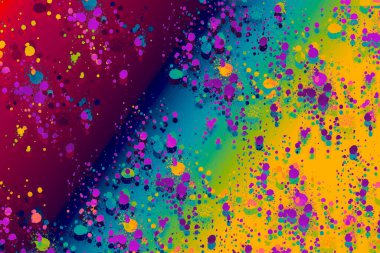 Renkli boya sıçramalarından oluşan soyut arkaplan şablonu