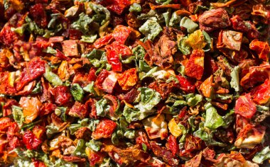 Markette taze kırmızı biber bulundu.