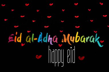 festival of sacrifice Happy Eid al-Adha. Eid Mubarak greeting Card. clipart