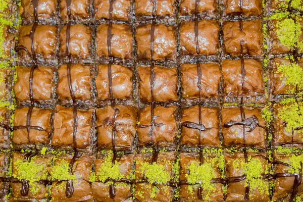 stock image Turkish traditional desert sweets at the Market