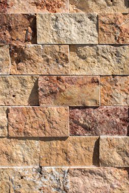 Arkaplan dokusu olarak dekoratif küp taş duvar