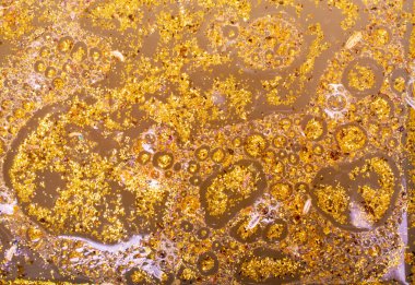 Su yağı emülsiyonunun makro görüntüsü soyut arkaplan formu