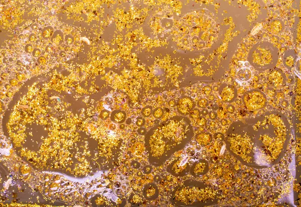 Su yağı emülsiyonunun makro görüntüsü soyut arkaplan formu