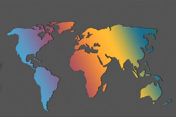 Dünya haritası tasarımı. Kıtalarla dolu bir dünya. Avrupa ve Amerika haritası, Asya ve Avustralya. Web sitesi şablonu için düz dünya haritası şablonu, yıllık rapor, infografikler.