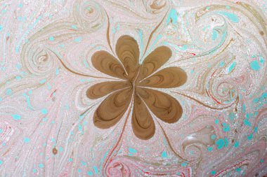 Soyut boyalı yaratıcı ebru sanat arka planı. Mermer desenli çiçek desenleri