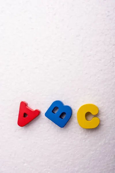 Stock image Alphabet  ABC  wooden  letters for early education concept