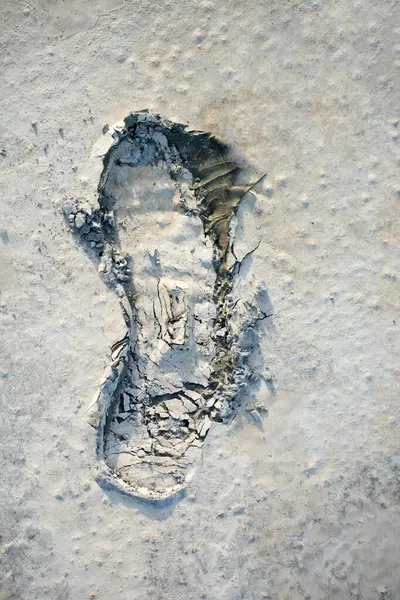 Stock image Footstep pattern seen on a concrete background