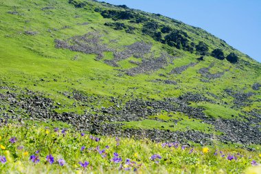 Artvin ili Kuzey Doğu Türkiye'de dağların tepelerinde