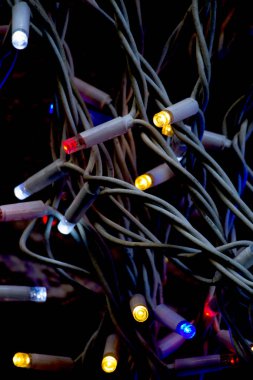 Belli bir tipte Noel ışıkları ve parti ışıkları.