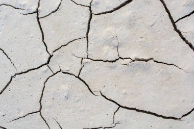 Kahverengi renk kuru çamurlu toprak bir arka plan doku olarak kırık.