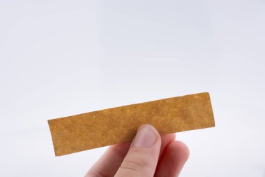 Okul başlık bir geri tutan el