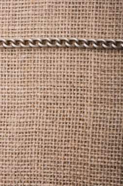 arka plan doku olarak keten bir tuval üzerine Zinciri