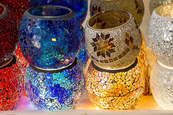 stock image Colorful Ottoman style Mosaic  lamps