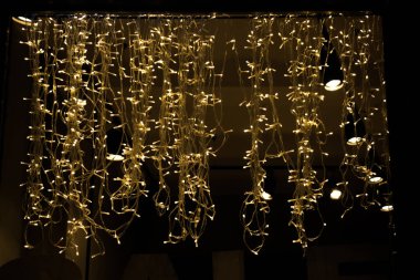 Belli bir tipte Noel ışıkları ve parti ışıkları.