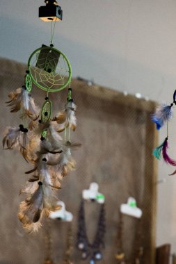 Dekorasyon için renkli kuş tüyü topluluğu