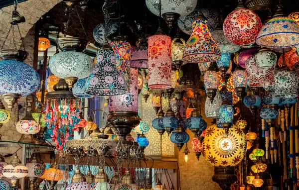 stock image Mosaic Ottoman lamps from Grand Bazaar in  Istanbul