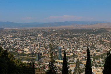 Gürcistan 'daki Tiflis' in güzel panoramik manzarası