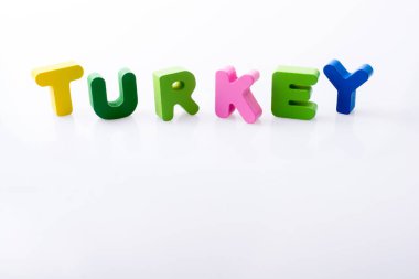 Türkiye'de renkli mektup blok ile yazılmış kelime