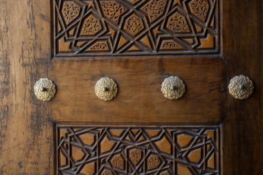 Tahtada geometrik desenli Osmanlı Türk sanatı