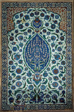 Osmanlı el yapımı çiçek desenli Türk fayansları