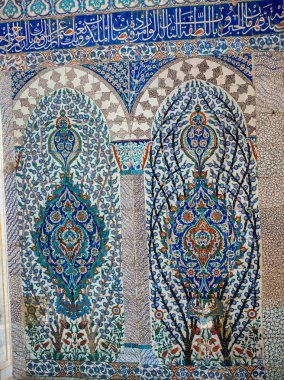 Osmanlı el yapımı çiçek desenli Türk fayansları