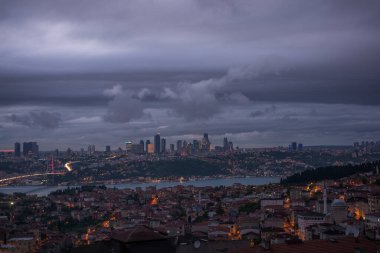 Mavi gökyüzü ve havada beyaz bulutlar