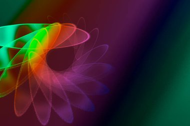 Dairesel çizgileri olan renkli soyut arkaplan