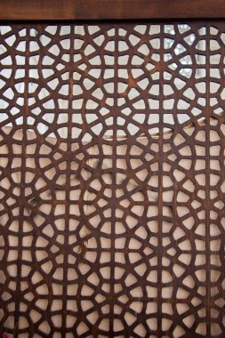 Tahtada geometrik desenli Osmanlı Türk sanatı