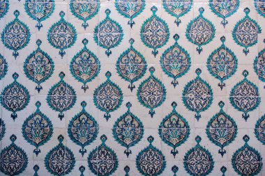 Osmanlı el yapımı çiçek desenli Türk fayansları