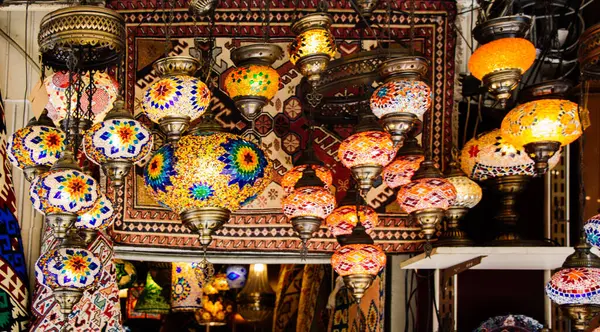 stock image Mosaic Ottoman lamps from Grand Bazaar in  Istanbul