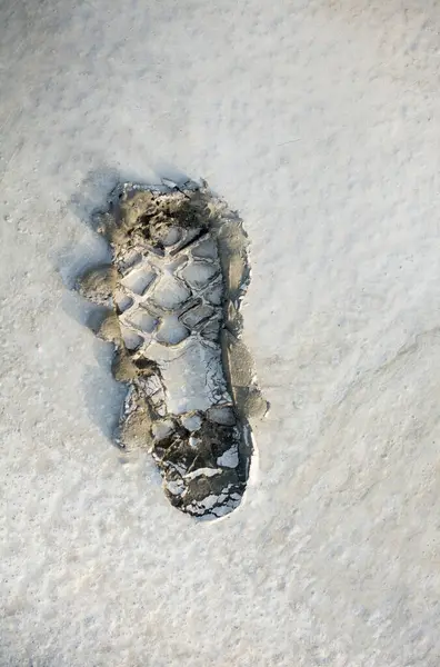 Stock image Footstep pattern seen on a concrete background