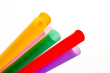 different color of straw on a white background clipart