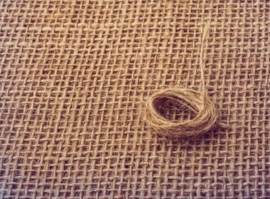 Kahverengi renkli keten iplik kağıdı arkaplanı
