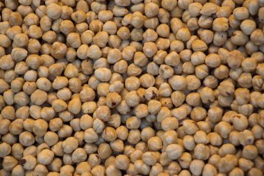 Bütün fındık gıda arka plan olarak kuru kabuklu Blanched tohumları