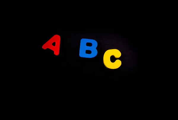 stock image Colorful ABC Letters of Alphabet made of wood